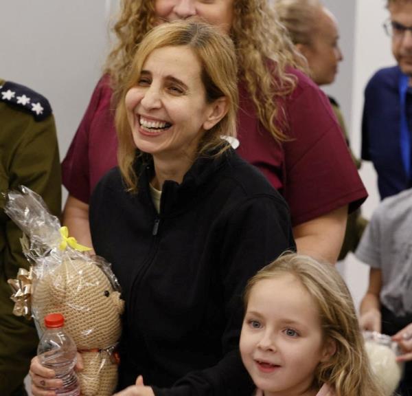 Emilia and her mother, Danielle, were among those freed during November's hostage exchange.