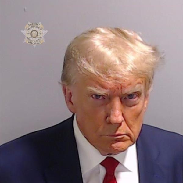 A mugshot of former President Trump.