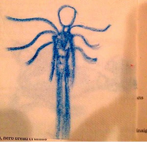 A drawing of Slender Man from Morgan Geyser's Instagram page.