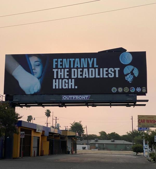 Billboard in So<em></em>noma County warning a<em></em>bout the dangers of fentanyl