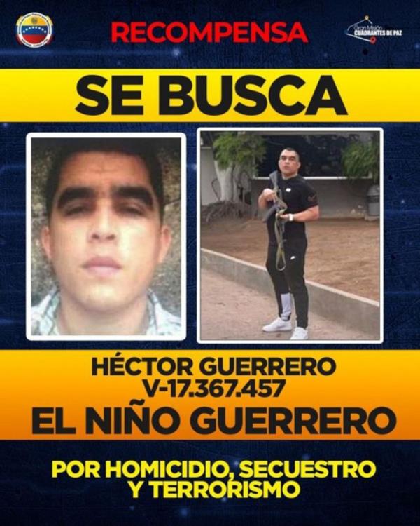 Wanted poster for Hector Guerrero