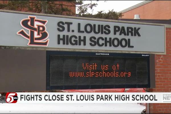 A photo of St. Louis Park High School in Minneapolis.